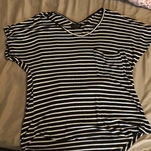 Loose black and white tee